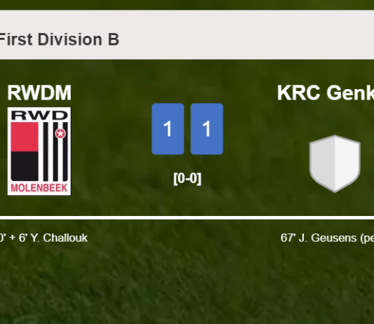 RWDM steals a draw against KRC Genk II