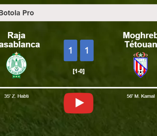 Raja Casablanca and Moghreb Tétouan draw 1-1 on Sunday. HIGHLIGHTS
