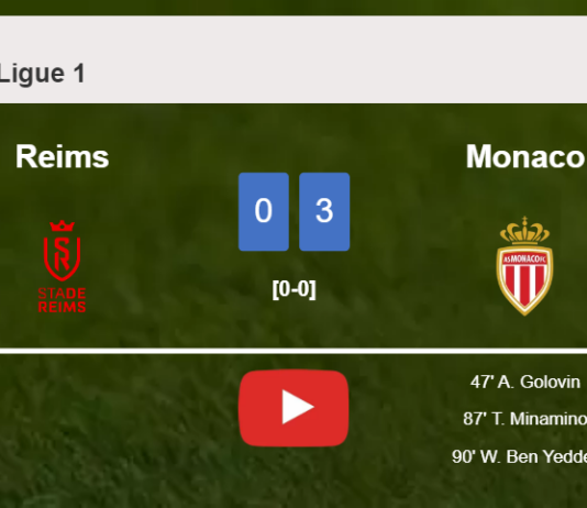 Monaco conquers Reims 3-0. HIGHLIGHTS