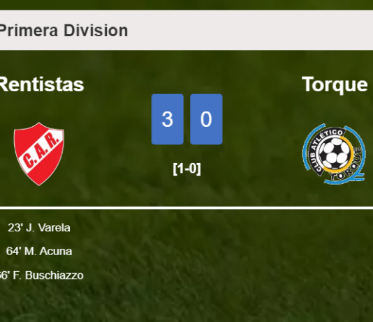 Rentistas overcomes Torque 3-0