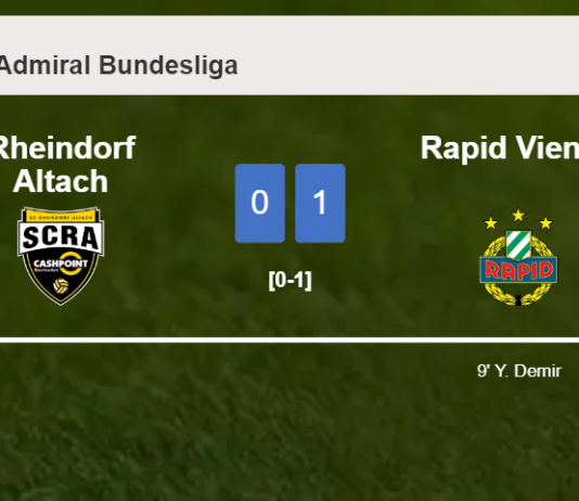 Rapid Vienna overcomes Rheindorf Altach 1-0 with a goal scored by Y. Demir