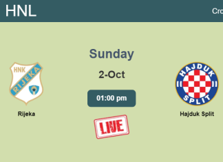 How to watch Rijeka vs. Hajduk Split on live stream and at what time