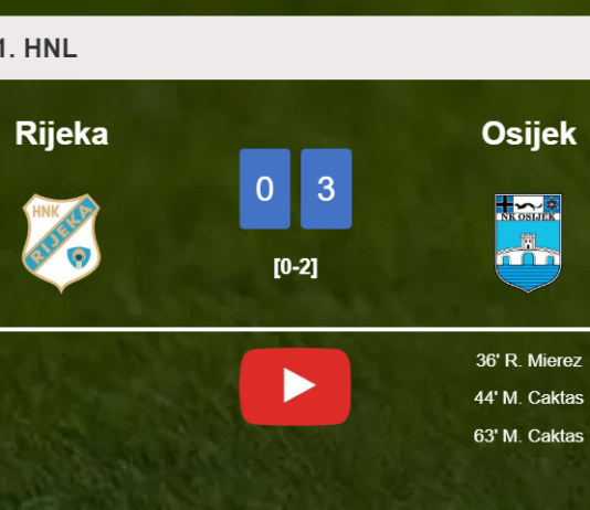 Osijek defeats Rijeka 3-0. HIGHLIGHTS