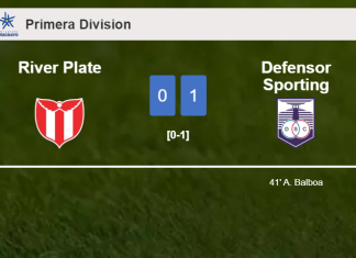 Defensor Sporting tops River Plate 1-0 with a goal scored by A. Balboa