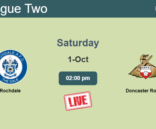 How to watch Rochdale vs. Doncaster Rovers on live stream and at what time