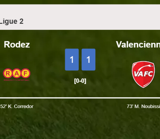 Rodez and Valenciennes draw 1-1 on Saturday