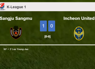 Sangju Sangmu overcomes Incheon United 1-0 with a late goal scored by L. Young-Jae