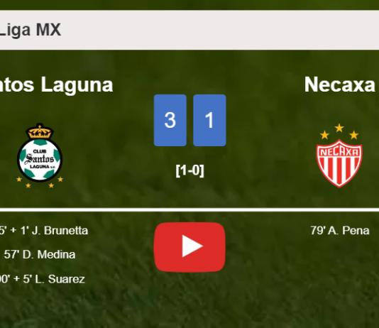 Santos Laguna beats Necaxa 3-1. HIGHLIGHTS