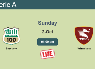 How to watch Sassuolo vs. Salernitana on live stream and at what time