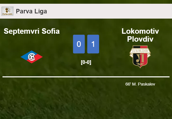 Lokomotiv Plovdiv conquers Septemvri Sofia 1-0 with a goal scored by M. Paskalev