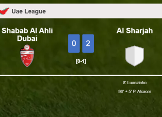 Al Sharjah defeats Shabab Al Ahli Dubai 2-0 on Saturday