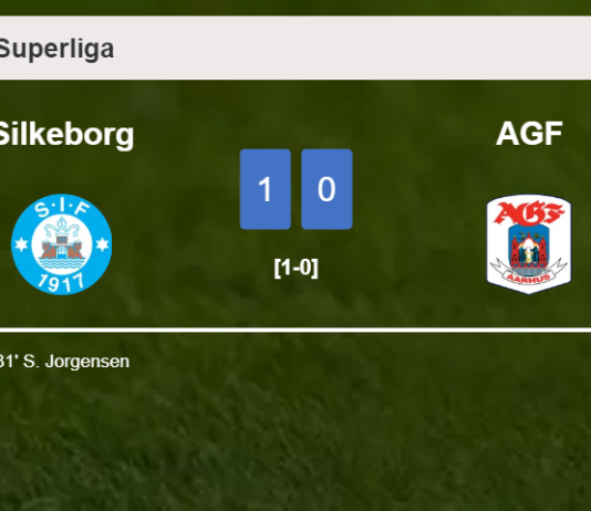 Silkeborg tops AGF 1-0 with a goal scored by S. Jorgensen