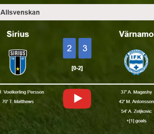 Värnamo beats Sirius 3-2. HIGHLIGHTS