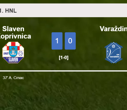 Slaven Koprivnica beats Varaždin 1-0 with a goal scored by A. Crnac
