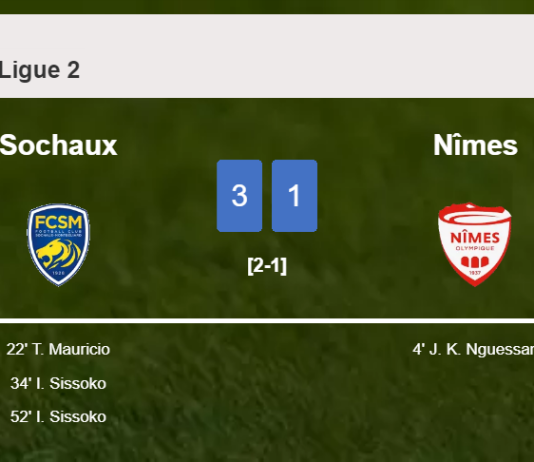 Sochaux beats Nîmes 3-1 after recovering from a 0-1 deficit