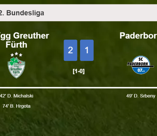 SpVgg Greuther Fürth overcomes Paderborn 2-1