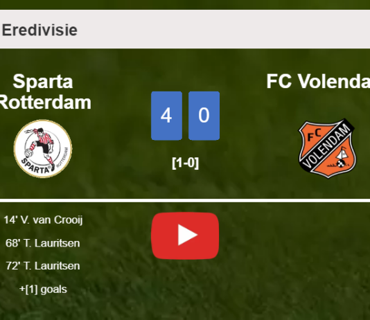 Sparta Rotterdam annihilates FC Volendam 4-0 with a superb performance. HIGHLIGHTS