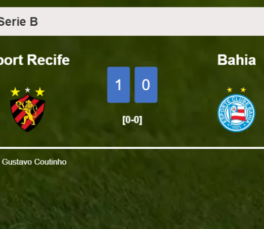 Sport Recife conquers Bahia 1-0 with a goal scored by G. Coutinho