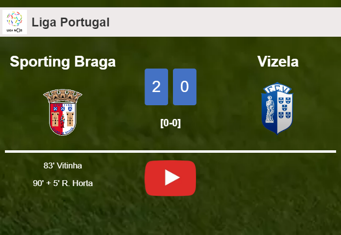 Sporting Braga beats Vizela 2-0 on Sunday. HIGHLIGHTS