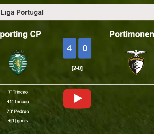 Sporting CP estinguishes Portimonense 4-0 playing a great match. HIGHLIGHTS