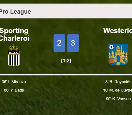 Westerlo tops Sporting Charleroi 3-2