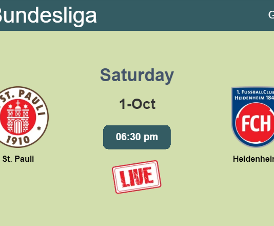 How to watch St. Pauli vs. Heidenheim on live stream and at what time