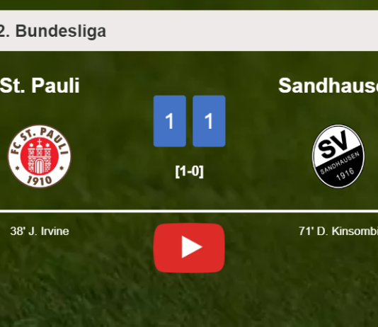 St. Pauli and Sandhausen draw 1-1 on Sunday. HIGHLIGHTS