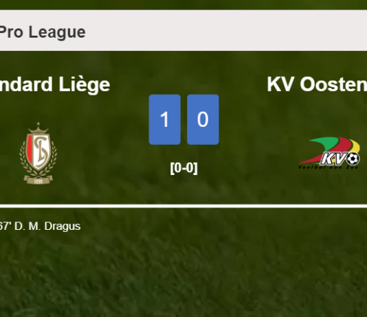 Standard Liège beats KV Oostende 1-0 with a goal scored by D. M.