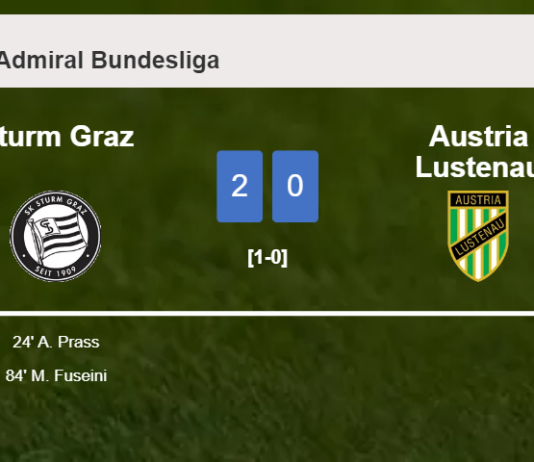 Sturm Graz tops Austria Lustenau 2-0 on Sunday