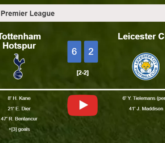 Tottenham Hotspur crushes Leicester City 6-2 after playing a great match. HIGHLIGHTS