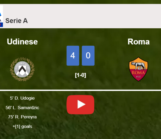 Udinese estinguishes Roma 4-0 with an outstanding performance. HIGHLIGHTS, Interview