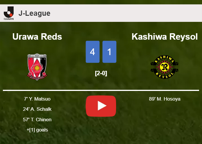 Urawa Reds wipes out Kashiwa Reysol 4-1 playing a great match. HIGHLIGHTS