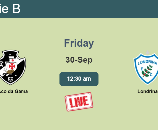 How to watch Vasco da Gama vs. Londrina on live stream and at what time