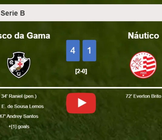 Vasco da Gama destroys Náutico 4-1 playing a great match. HIGHLIGHTS