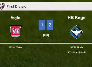 HB Køge recovers a 0-1 deficit to defeat Vejle 2-1