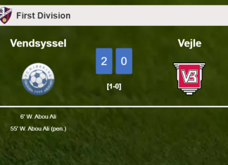 W. Abou scores a double to give a 2-0 win to Vendsyssel over Vejle