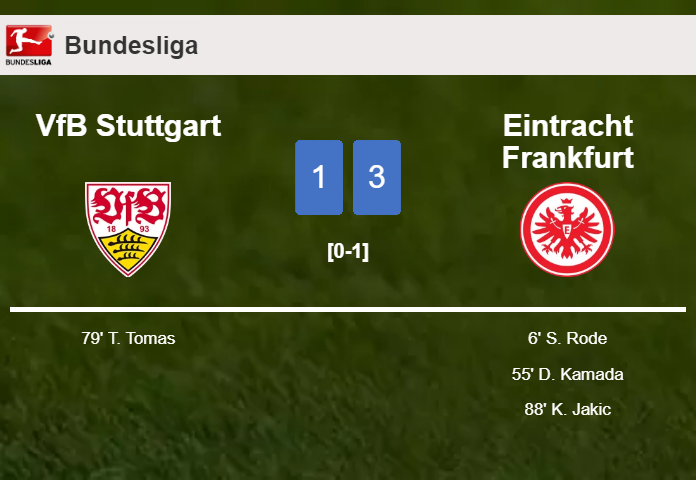Eintracht Frankfurt defeats VfB Stuttgart 3-1