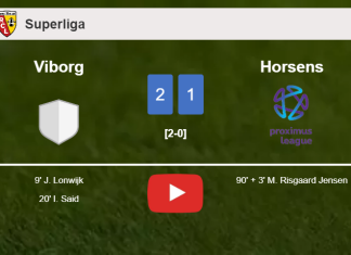 Viborg steals a 2-1 win against Horsens. HIGHLIGHTS