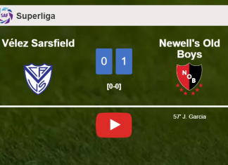 Newell's Old Boys tops Vélez Sarsfield 1-0 with a goal scored by J. Garcia. HIGHLIGHTS