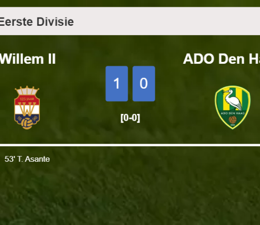 Willem II tops ADO Den Haag 1-0 with a late and unfortunate own goal from T. Asante