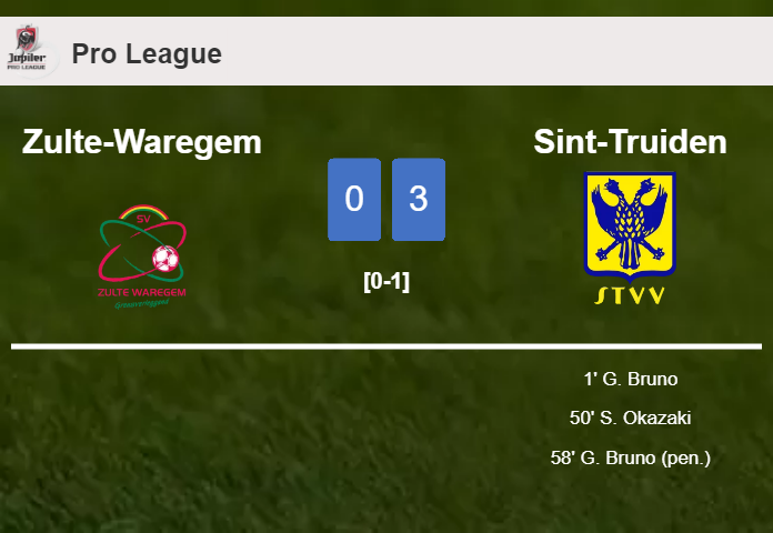 Sint-Truiden liquidates Zulte-Waregem with 2 goals from G. Bruno