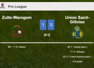 Union Saint-Gilloise defeats Zulte-Waregem 3-1