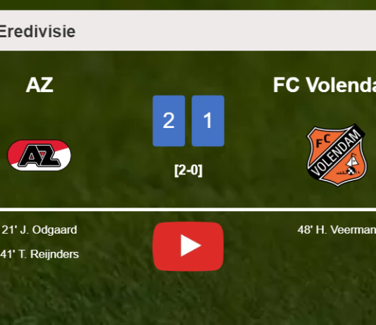 AZ defeats FC Volendam 2-1. HIGHLIGHTS