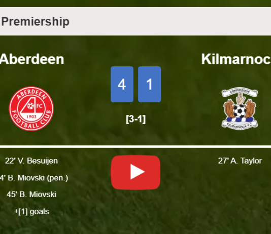 Aberdeen destroys Kilmarnock 4-1 playing a great match. HIGHLIGHTS