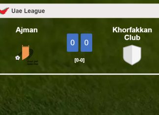 Ajman draws 0-0 with Khorfakkan Club on Sunday