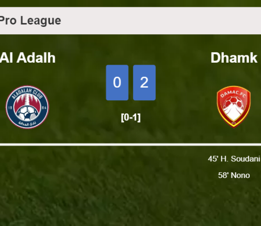 Dhamk overcomes Al Adalh 2-0 on Sunday