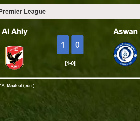 Al Ahly tops Aswan 1-0 with a goal scored by A. Maaloul