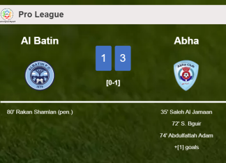 Abha prevails over Al Batin 3-1