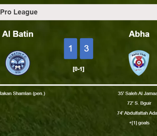 Abha prevails over Al Batin 3-1