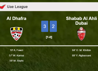 Al Dhafra conquers Shabab Al Ahli Dubai 3-2
